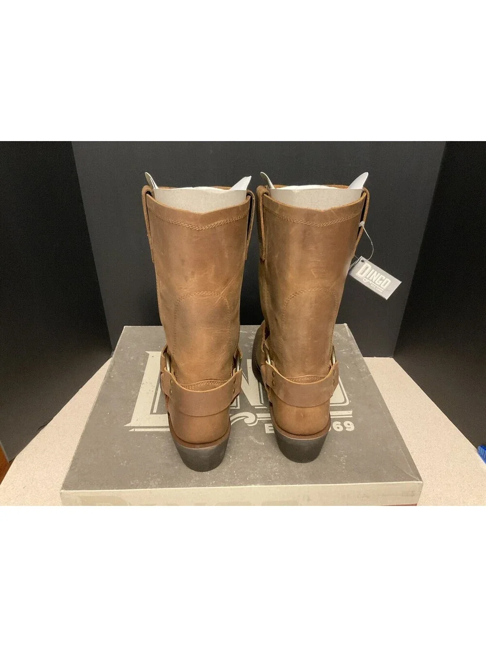 New! Mens Dingo Dean Gaucho Leather Harness Western Motorcycle Boots. Size 9EW.